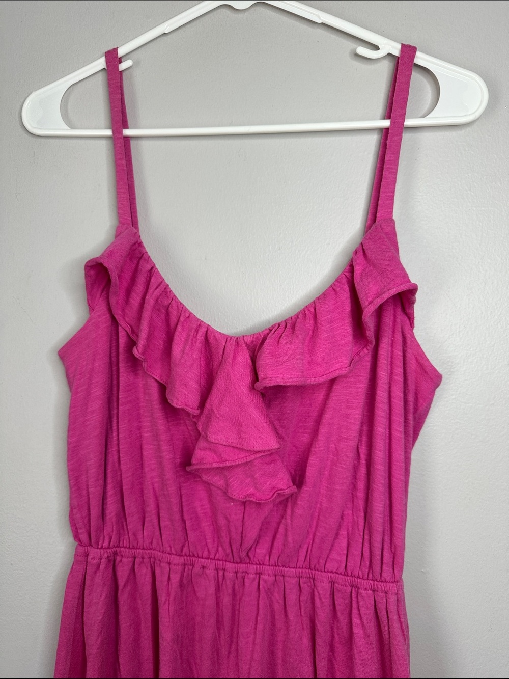 LOFT Fuchsia Pink Ruffle Sundress - Picture 2 of 6